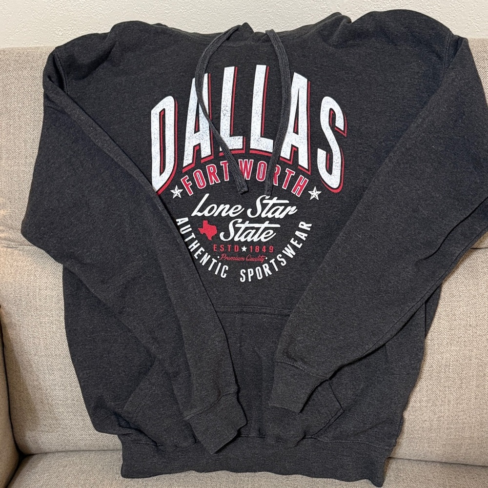 Dallas Fort Worth Graphic Hoodie - unisex size large